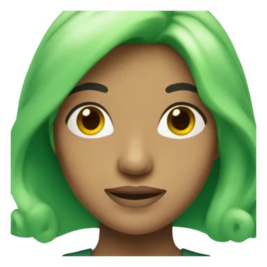 transgender with green hair sticker