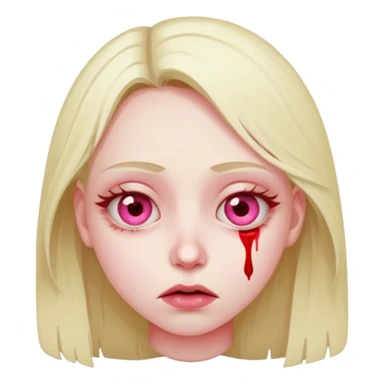 Girl with pink eye (the sickness) sticker