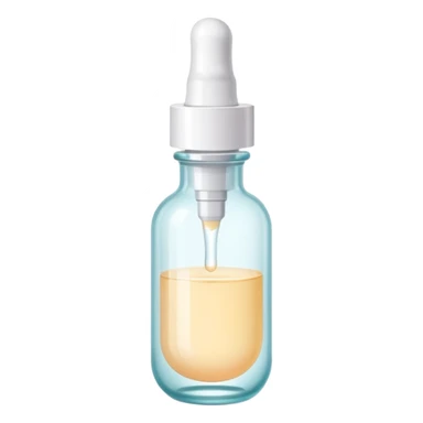 Facial serum dropper bottle, minimalist, rounded, soft pastel colors, SOS skin care sticker