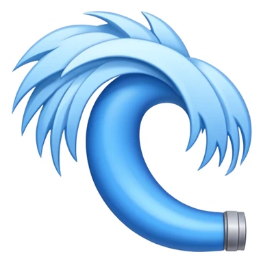wind blowing away, depicted as curved blue gusts, no human sticker