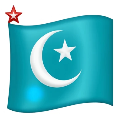 Turkuaz renginde türk bayrağı yapar mısın. Bayrak. I want to flag. Simple. sticker