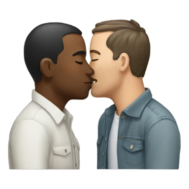 Two men kissing  sticker