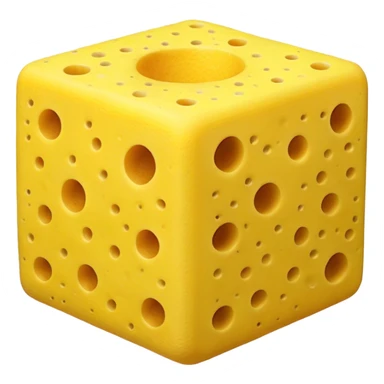 small sponge cube sticker