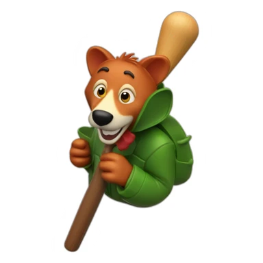 Basil Brush plunger plastic sticker