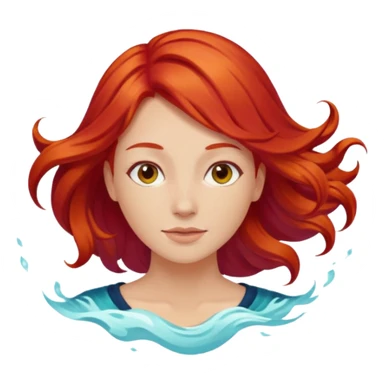 red hair sticker