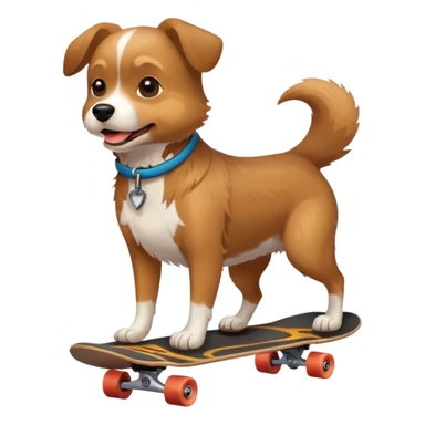 Dog on skateboard sticker