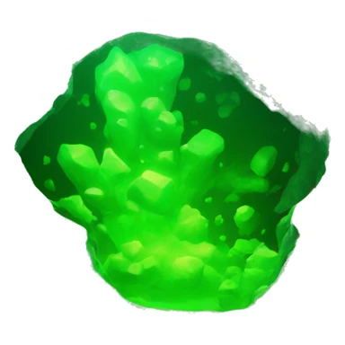 fluorescent green uranium-rock sticker