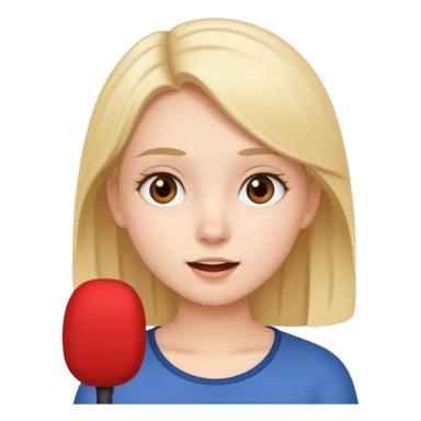 A cute girl speaking English  sticker