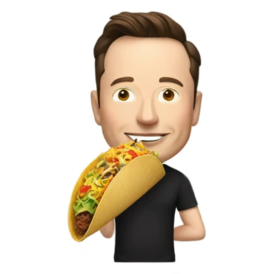 Elon musk with taco sticker