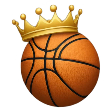 Ball of basket ball with a crown  sticker