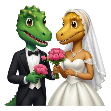 Dinosaure marier sticker