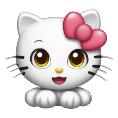 Hello Kitty, with heart eyes sticker