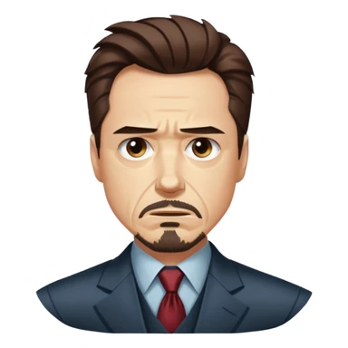 unhappy tony stark sticker
