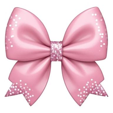 super pale pink bow confetti but the paper confetti are the pale pink bows all spread out with white tiny glitter sticker