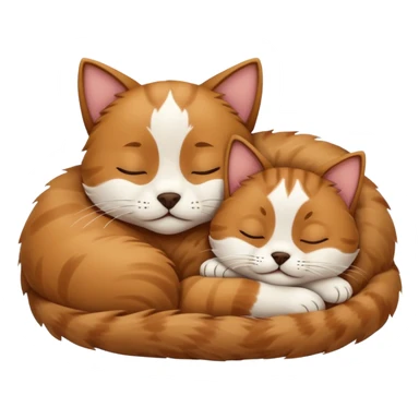 Cat and Dog sleep sticker