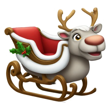 Christmas sleigh sticker