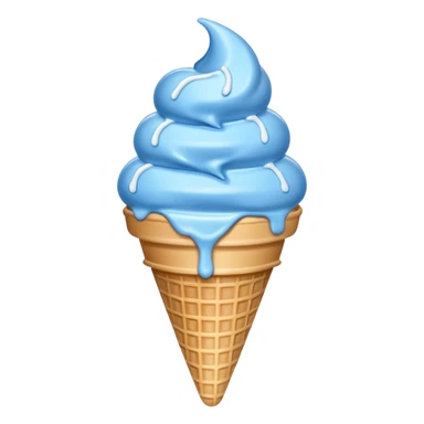 blue heart with an ice cream cone sticker