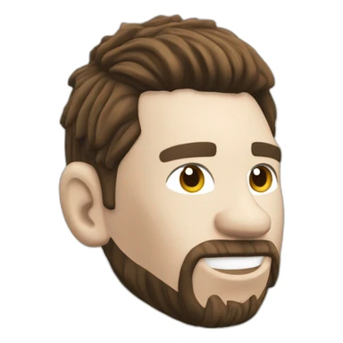 lionel messi with hair from polyurethane foam kicking soccer ball sticker