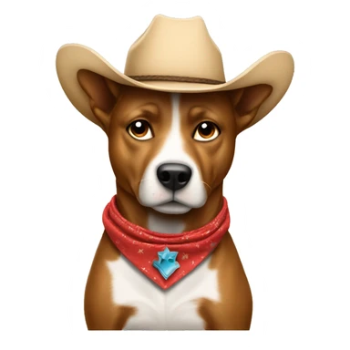 Cowboy dog congratulation  sticker