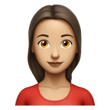 angelic brunette yoga girl in red yoga sticker