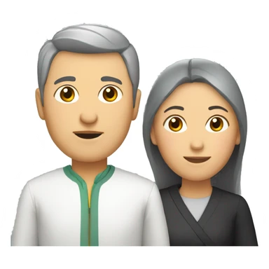 parents kazakh man woman sticker