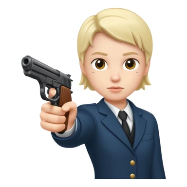 Me pointing a gun sticker