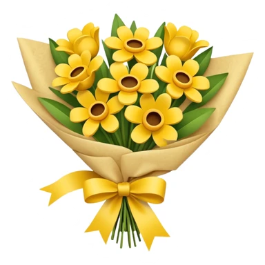 Bouquet Flower Wrap yellow sticker
