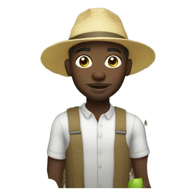 NIGERIAN MAN FARMING sticker