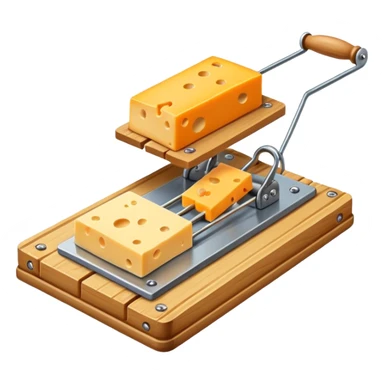 mousetrap with cheese sticker