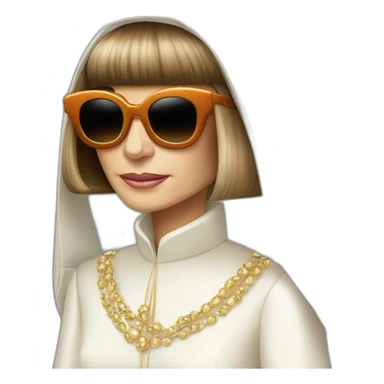Anna wintour pope dress sunglasses sticker