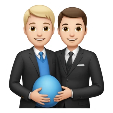 one man is pregnant. one man is not. sticker