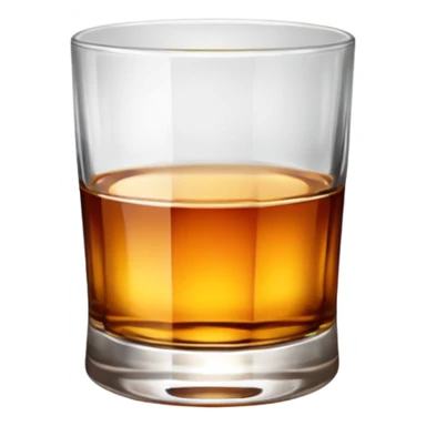 glass with whisky, white background, 16x16px sticker