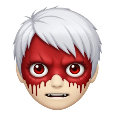 emoji de zumbi com cabelo emo do ken kanek sticker