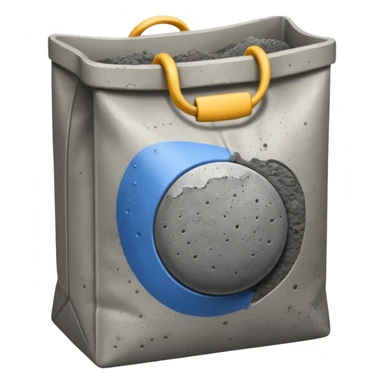 bag of concrete mix sticker