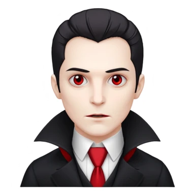 vampire with coat long collars with tie sticker