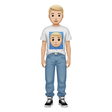 a white guy with a Y2K drip style  sticker