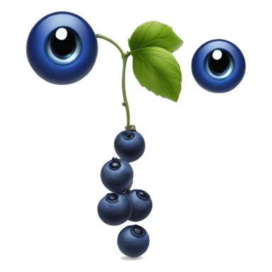 A small and a big blue berry with eyes beside each other  sticker