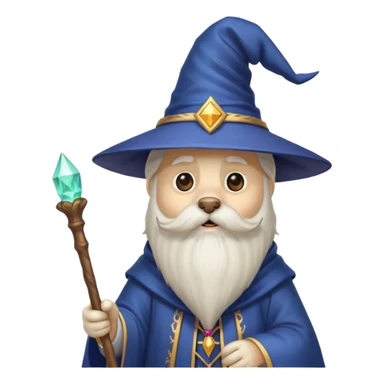 Dog wizard sticker
