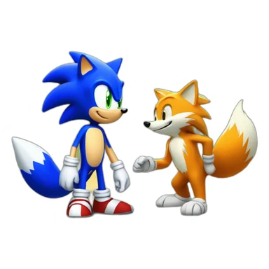 Sonic The Hedgehog Meeting Tails The Fox sticker