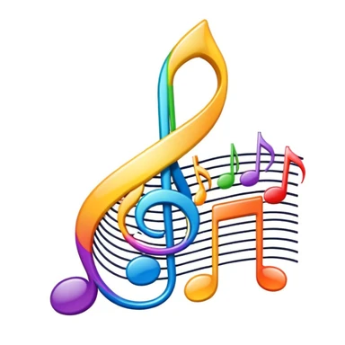 Thanks with musical notes  sticker