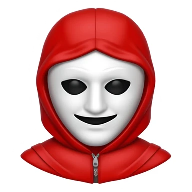 Emoji de la película La casa de papel máscara y la ropa rojo sticker