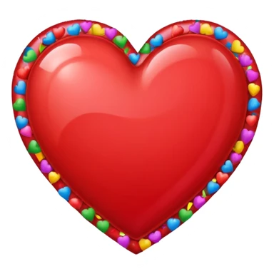 heart with a confetti border sticker