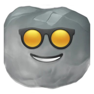 rock wirh sunglasses sticker