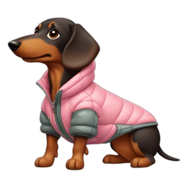 Sausage dog in cool jacket sticker