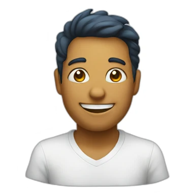 chat bleu souriant sticker