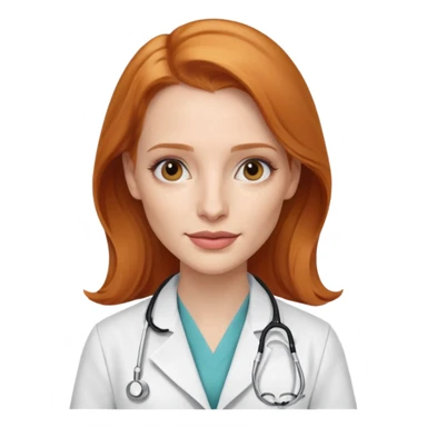 Jessica Chastain, as a dcotor sticker