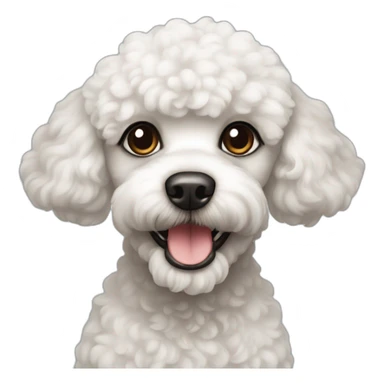 white toy poodle sticker