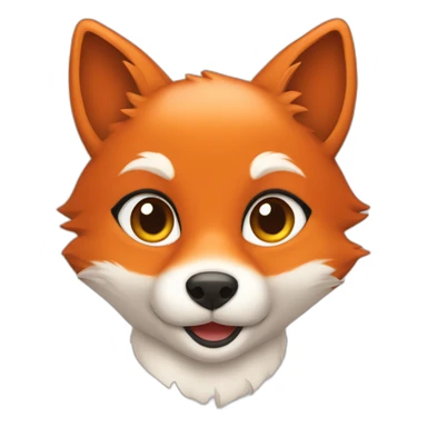 Cute female fox sticker