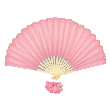 rococo pink fan sticker