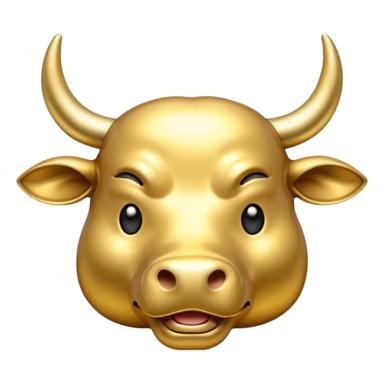 bull gold emodji  sticker